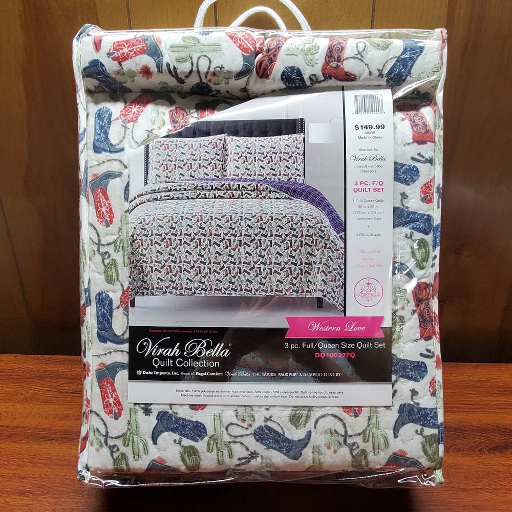 Virah Bella 3pc f/q quilt set